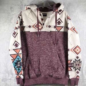 Hooey Southwestern‎ Aztec Print Hoodie Mens Small Pullover Western Rodeo